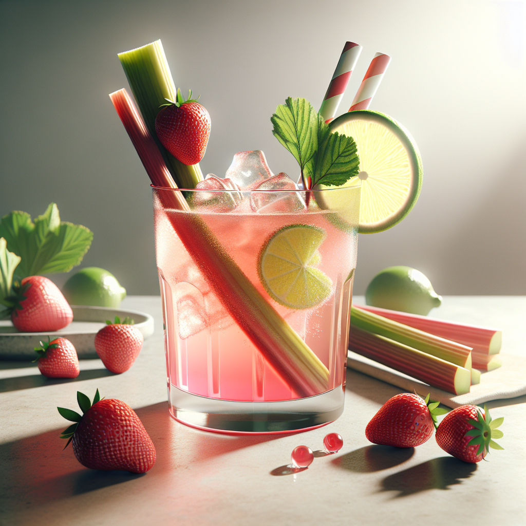 Strawberry Rhubarb Fizz Strawberry Rhubarb Fizz